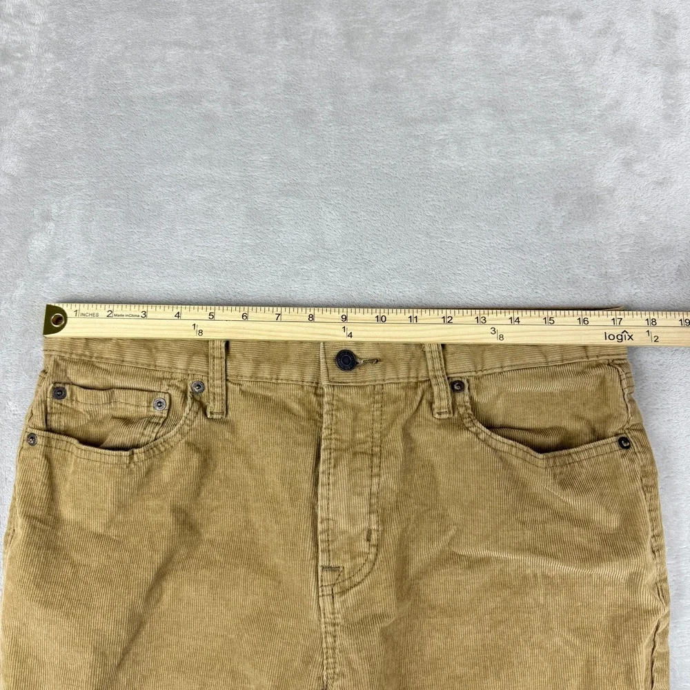 Old Navy Pants Men 34x30(29) Tan Brown Slim Built in Flex Corduroy Winter Preppy